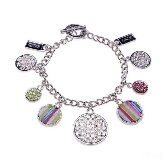 Coach Circle Silver Bracelets CWE - Click Image to Close